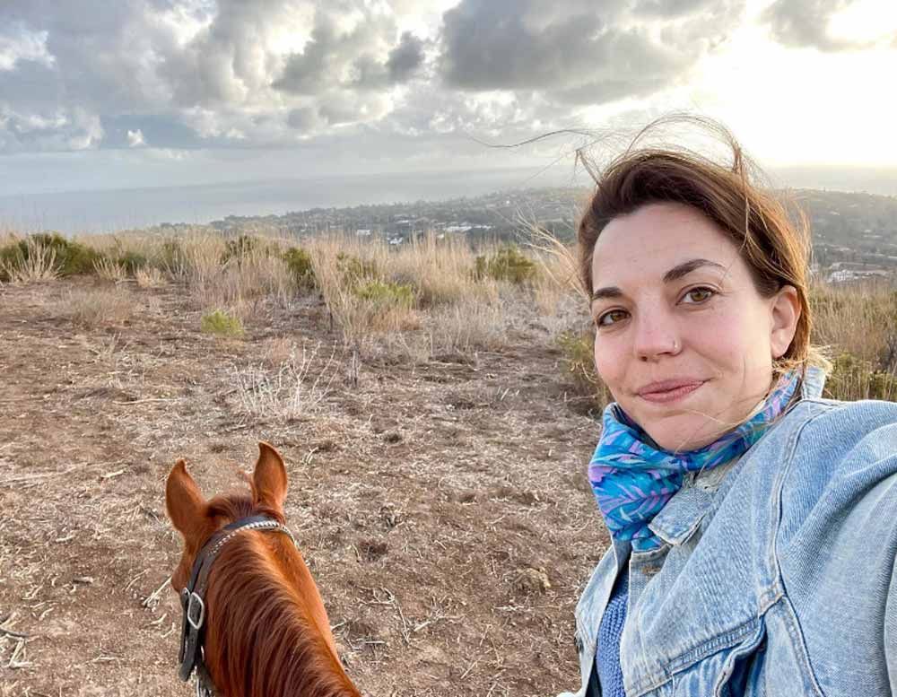 Angela Kowalski on horseback